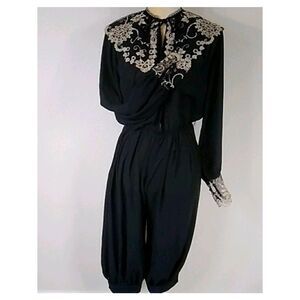 VTG, MISS  ASHLEE JUMPSUIT BLACK SIZE M
